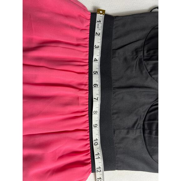 NEW G by Guess Women's Danelle Bustier Dress Jet Black/ Camellia Rose Small - Picture 10 of 10